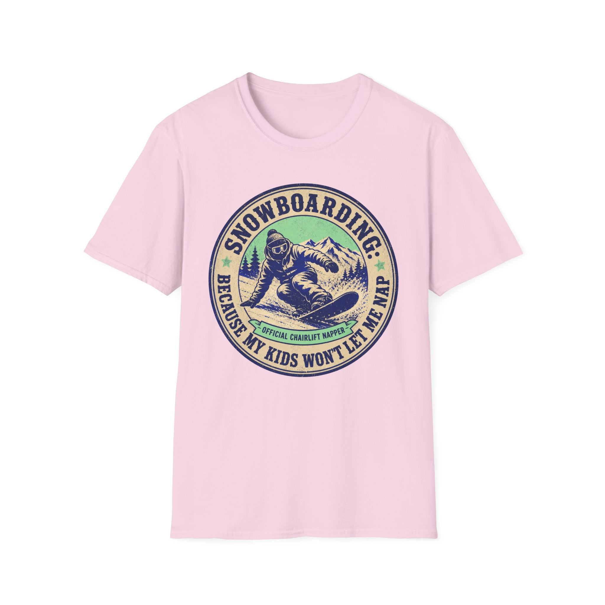 Snowboarding Because My Kids Wont Let Me Sleep T‑Shirt