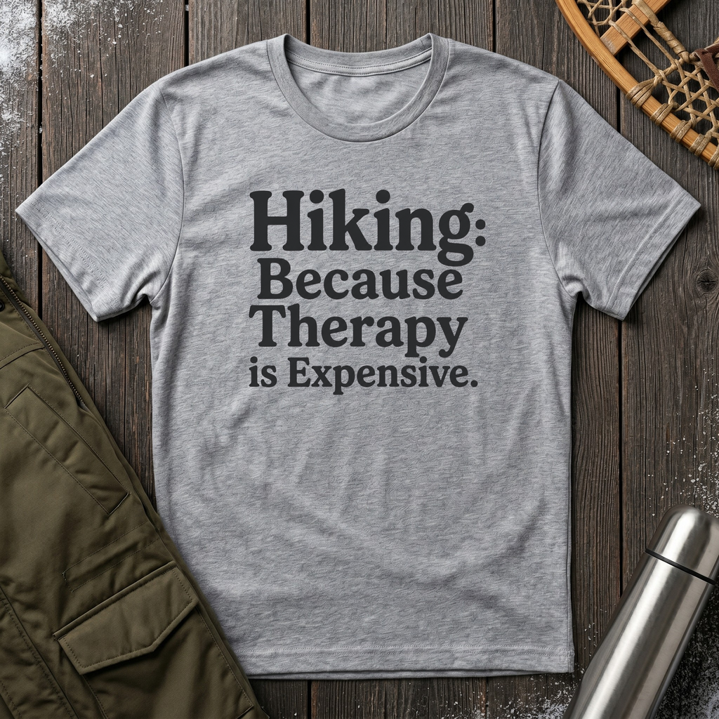 Hiking Because Therapy Is Expensive T‑Shirt
