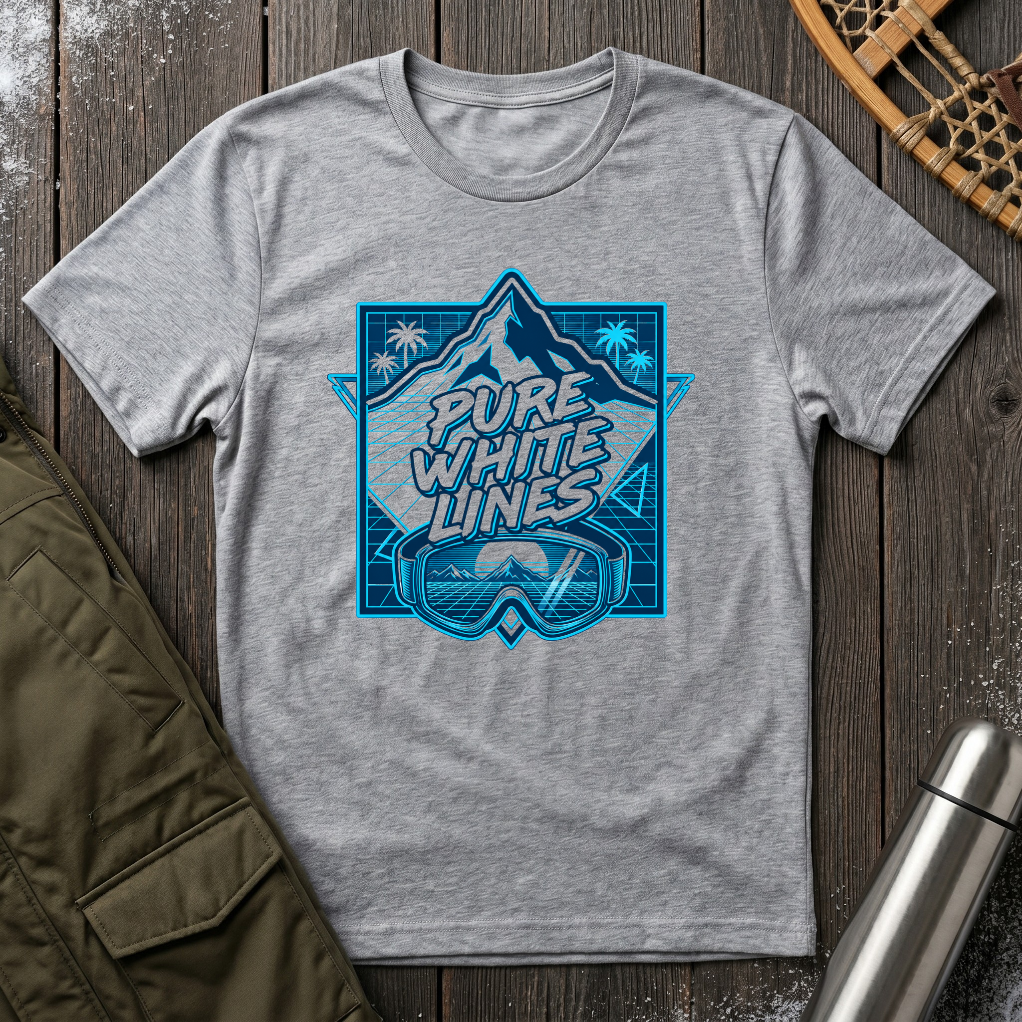Pure White Lines T‑Shirt