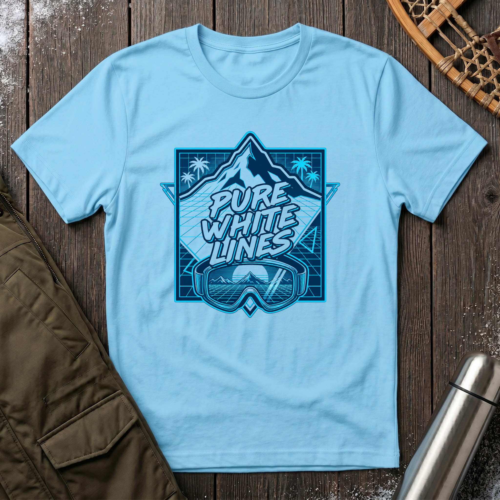 Pure White Lines T‑Shirt