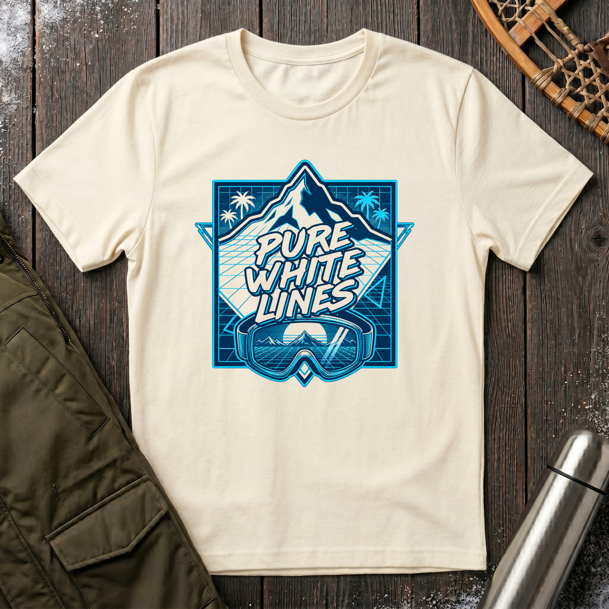Pure White Lines T‑Shirt