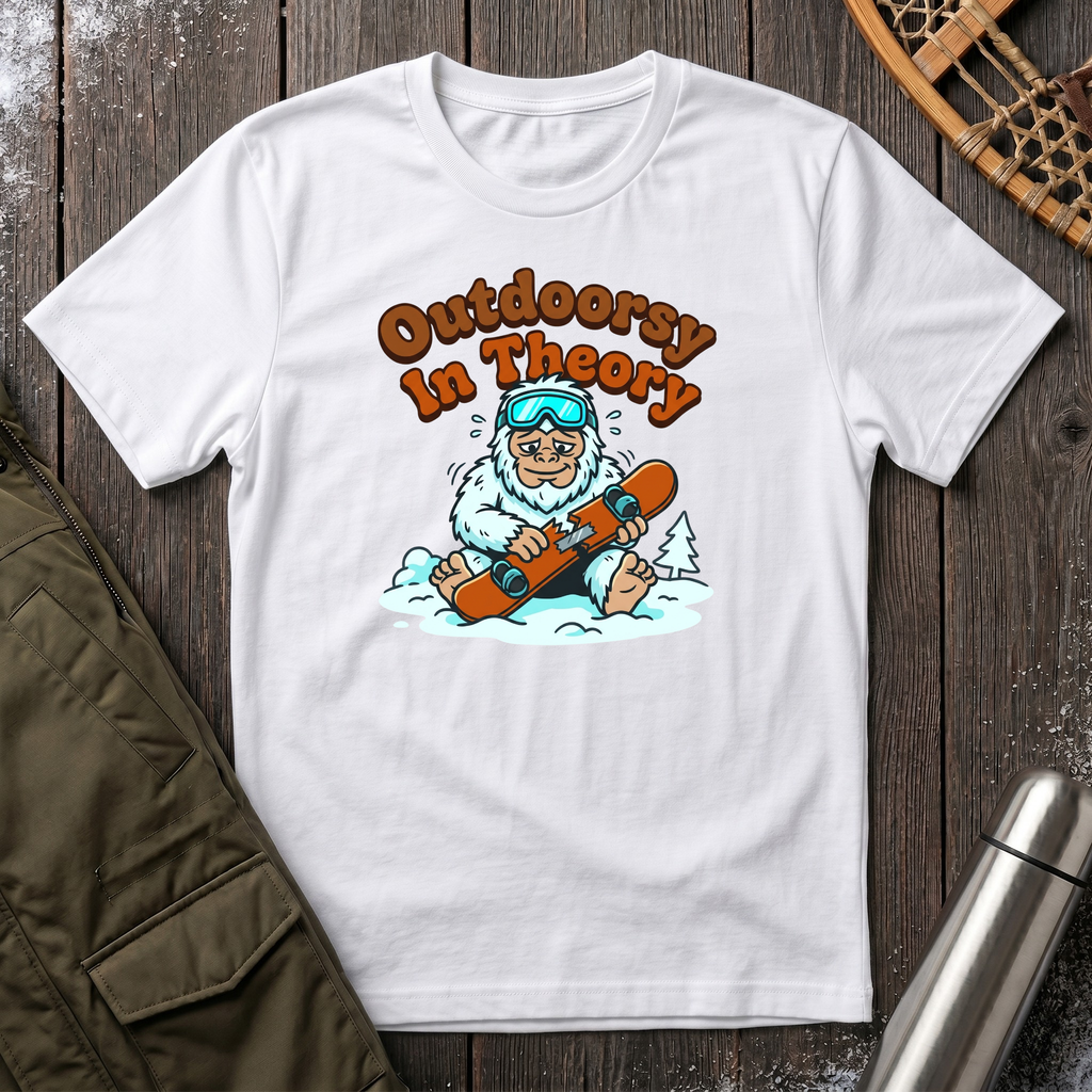 Outdoorsy In Theory T‑Shirt
